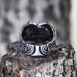 Fallen Angel Wing Demon Eye Stainless Steel Ring