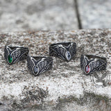 Fallen Angel Wing Demon Eye Stainless Steel Ring