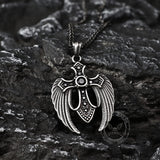 Fallen Angel Wings Stainless Steel Gem Pendant