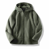 Fashionable Warm Men's Hooded Zip-Up Jacket