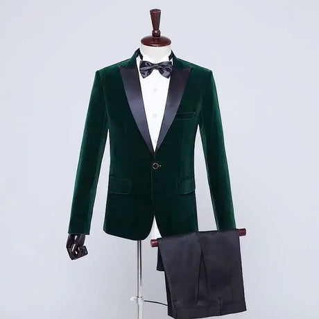 Men's Stage Performance Suit Velvet Jacket - Lootquake