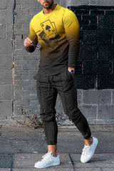 European And American Multi-color Long Sleeve Casual Sports Men Suit - Lootquake