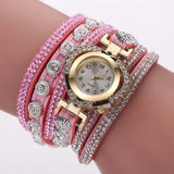Colorful Bracelet Watch, Heart Shaped With Diamond Dials - Lootquake