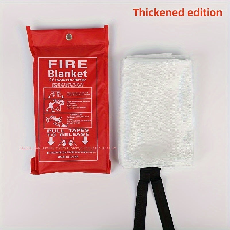 Manta esencial de seguridad contra incendios (1 unidad): portátil, reutilizable y resistente al calor para extinción de emergencia en casa, cocina, chimenea, escuela, barbacoa, coche y oficina. Solución compacta, duradera y fácil de usar.