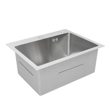 Single Basin Sink Set with Drainer, Stainless Steel Vegetable Washing Sink and Hose - Lootquake