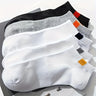 5 pares de calcetines unisex con letras estampadas, elegantes y transpirables, de corte bajo, para mujer.