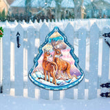 Decoración de puerta con renos y animales salvajes - G. DeBrekht - Decoración navideña con animales salvajes - 8176229H