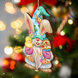 Easter Egg and Chick Gnome Wooden Ornaments by G.DeBrekht - Easter Spring Decor - 8611017-S2