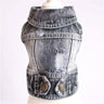 Designer Dog Clothes Small Dog Denim Jacket Coat Cat Costume Puppy Jeans Vest Spring Clothing - Lootquake
