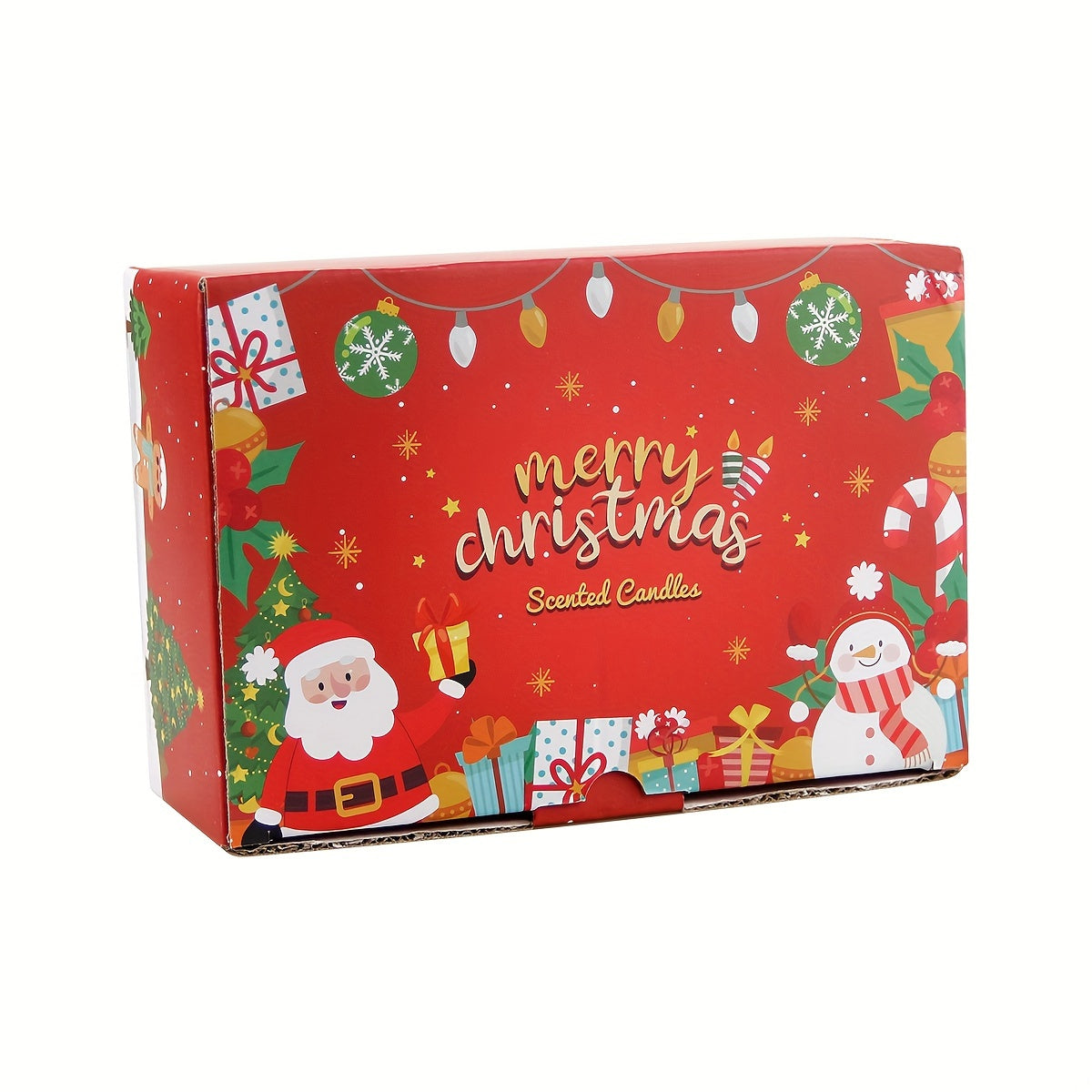Coffret cadeau de bougies parfumées de Noël - 65 ml x 6 pièces, parfums rose, vanille, lavande et jasmin - Parfait pour la décoration des fêtes, les réunions de famille, les accessoires photo et les cadeaux de grand-mère