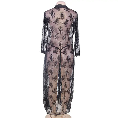 Lingerie Lace Long Dress Nightgown - Lootquake