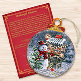 Hot Chocolate Stand - Frosty Fun Wooden Ornaments by D. Gelsinger Christmas Santa Snowman Decor - 8611087-DG