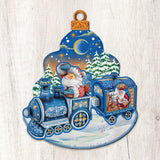 Christmas Train Christmas Door Decor by G. DeBrekht - Christmas Santa Snowman Decor - 8112180H