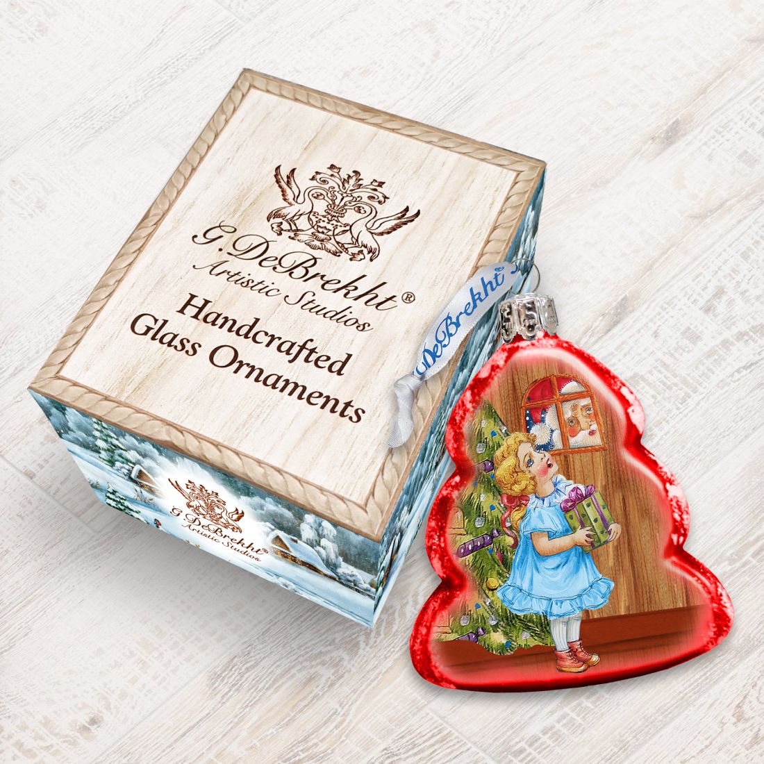 Adorno de vidrio "Gracias, Papá Noel Mercurio" de G. DeBrekht - Decoración navideña - 773014