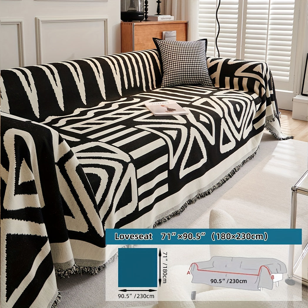 Funda de sofá estilo bohemio, antiarañazos para mascotas, antideslizante, para dormitorio, sala de estar, decoración del hogar, manta de sofá