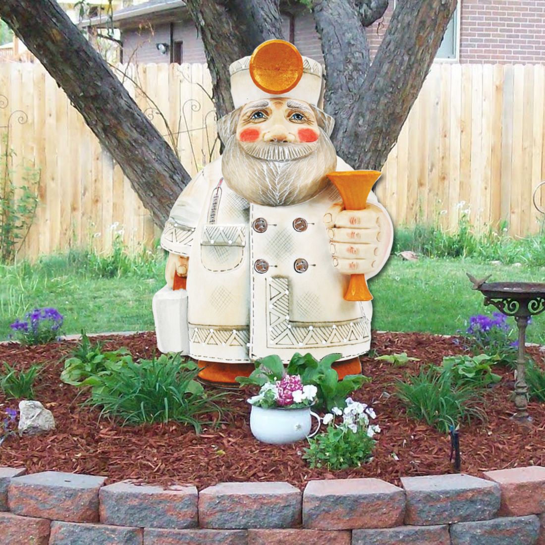 Doctor Santa Christmas Door Decor by G. DeBrekht - Christmas Santa Snowman Decor - 8151921H