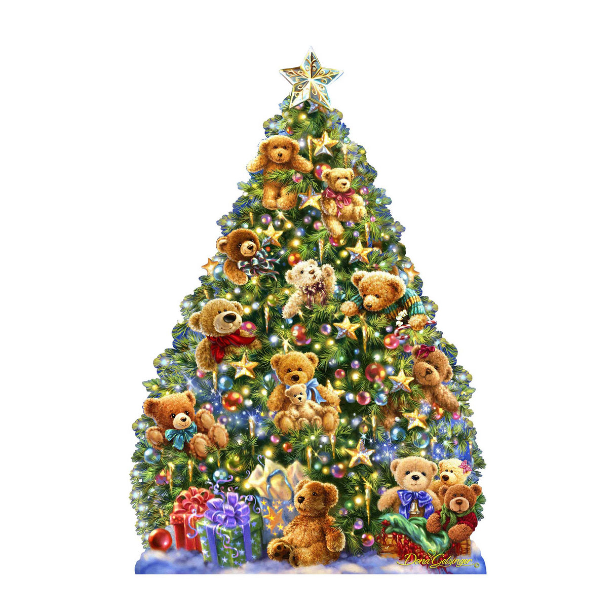 Decoración navideña para puerta con osito de peluche de D. Gelsinger - Decoración navideña - 8461019H-1101