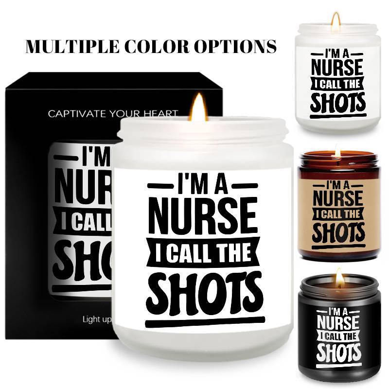 1pc Lavender Scented Candle 5.3Oz Soybean Wax Best Nurse Ever Gifts Idea for Women Men RN Friend Nursing Supervisor Bestie Guy Cowoker Him Her on Practitioner School Nurse Graduation Thank You Appreciation Birthday Christmas