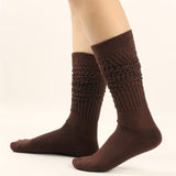 6 Pairs Solid Slouch spring Socks, Warm & Simple Calf Socks For Daily Use, Women's Stockings & Hosiery