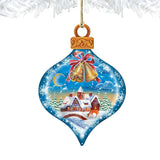 Adornos navideños de madera Winter Drop de G. DeBrekht - Decoración navideña de Papá Noel y muñeco de nieve - 8112182