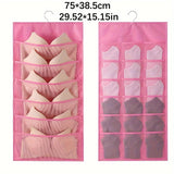Sac de rangement pour sous-vêtements double face - Solution de rangement polyvalente pour lingerie et chaussettes, design compact et adapté aux voyages, avec fonction d'accrochage facile