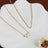 Women's Brass Gold Plated Inlaid Zircon Petal Double-layer Necklace - Lootquake