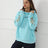 Women's Solid Color Floral Long Sleeved Sweatshirt - Lootquake