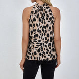 Ladies' Fashionable Casual Home Leopard Print Hanging Neck Sexy Camisole Vest - Lootquake