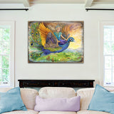 Arte mural de madera de fantasía de la Princesa Pavo Real de Josephine Wall - Decoración de fantasía - 852138-JW