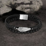 Feather Tiger’s Eye Leather Beaded Bracelet