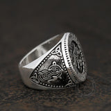 Fenrir Wolf Amulet Signet Viking Ring