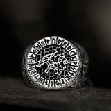 Fenrir Wolf Amulet Signet Viking Ring