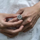 Fenrir Wolf Amulet Signet Viking Ring