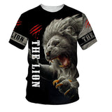 Ferocious Lion Polyester Viking T-Shirt