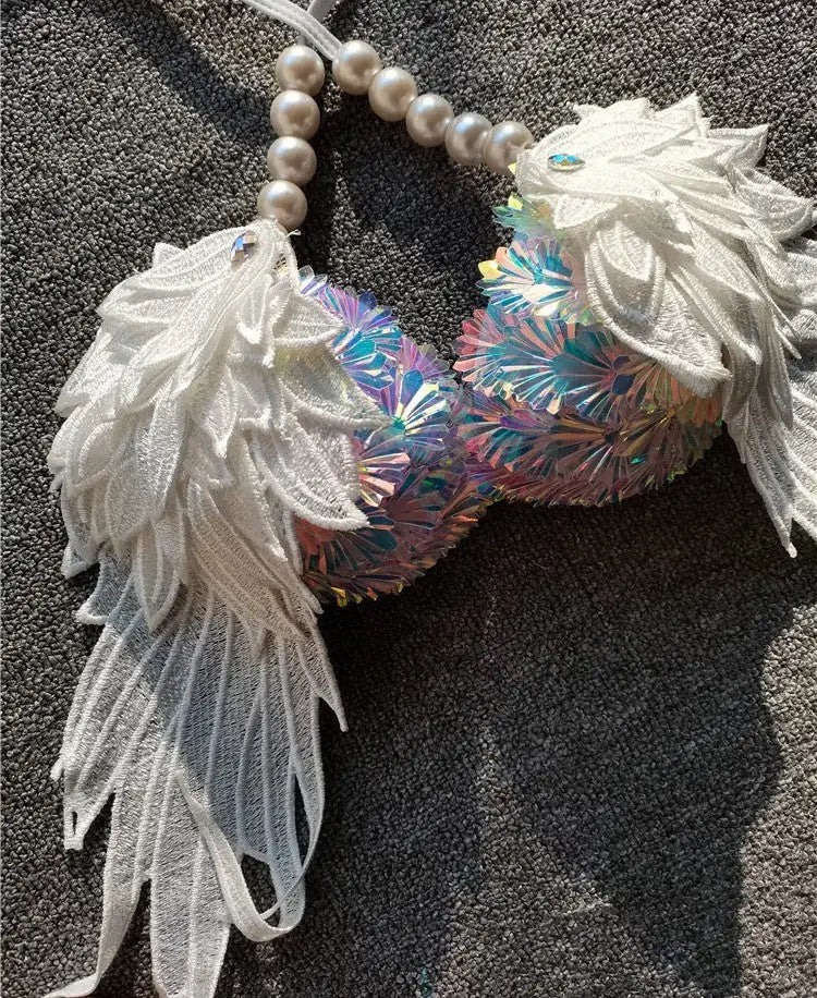 Handmade Sequined Mermaid Scale Bikini Lingerie - Lootquake