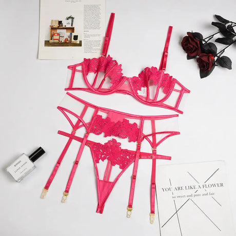 Sexy Thong Flower Embroidery Sexy Lingerie - Lootquake
