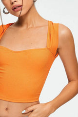 Crop Top Sweetheart Solid Ribbed Sleeveless - Lootquake