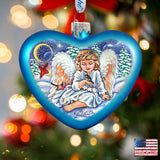Girl Angel Glass Ornament by G. DeBrekht - Christmas Decor - 753-011