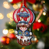 Adornos de madera Frosty Journey de Jamie Mills-Price, decoración navideña de Papá Noel y muñeco de nieve - 8611068-1-MP