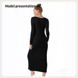 Women's Fashion Simple Solid Color Dress - Lootquake