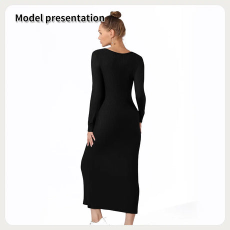 Women's Fashion Simple Solid Color Dress - Lootquake