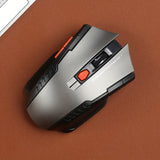 Ratón inalámbrico para juegos de 2,4 G, diseño ergonómico, agarre cómodo, alcance de 1000 m, ajuste de 800 a 1600 DPI, diseño elegante, para ordenadores de escritorio y portátiles, material plástico.