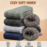 Lot de 5 paires de chaussettes chaudes en laine mérinos pour homme et femme, idéales pour les activités hivernales de plein air, la randonnée, le trekking, le camping et la pêche.