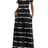 HAOMEILI Womens Short Sleeve Loose Maxi Dresses Casual Long Dresses with Pockets 3XL-Striped Black - Lootquake