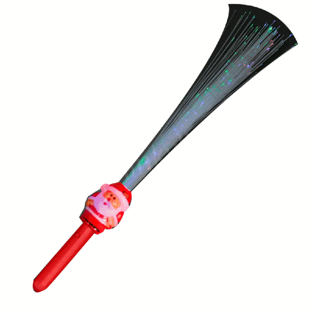 Fiber Optic Santa Claus Light Up Wand-0