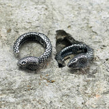 Fierce Snake Stainless Steel Ear Cuffs