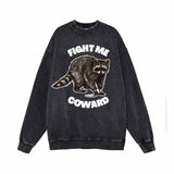 Fight Me Coward Vintage Washed Sweatshirt