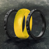 Fish Scale 3-Piece Stacking Silicone Band Ring
