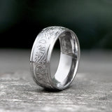 Floral Design Stainless Steel Ring