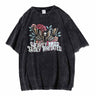 Floral Moth Heavily Inked Gothic T-shirt